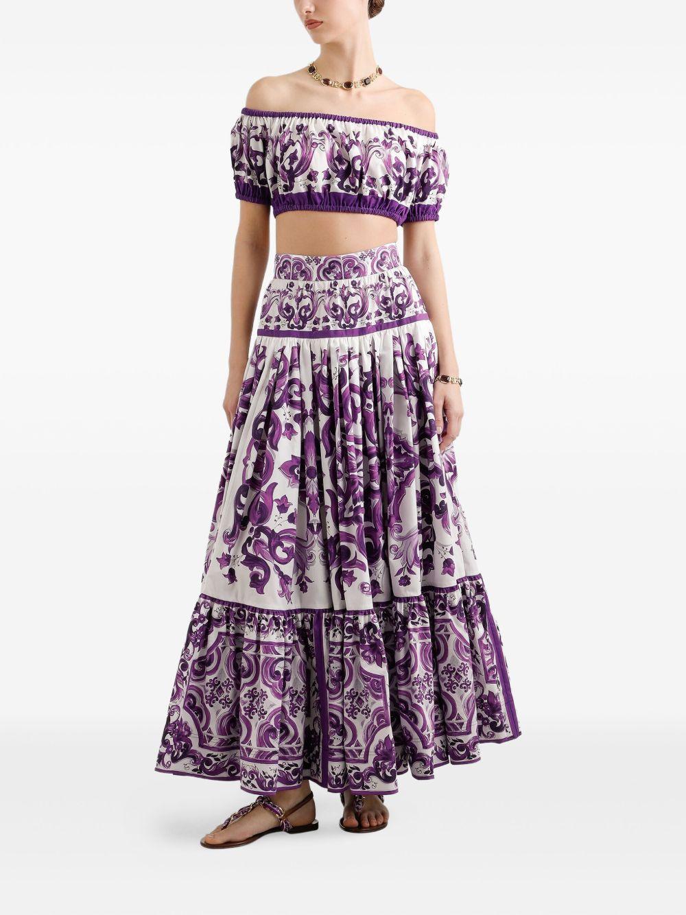 Majolica-print maxi skirt F4CX0T HH5EWIP3TN DOLCE & GABBANA 