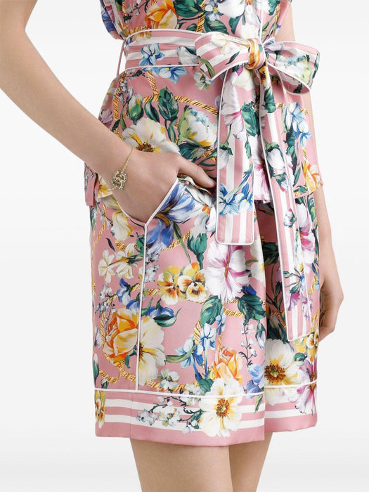 floral-print satin shorts FTAM7T HI1W4HF5JC DOLCE & GABBANA 
