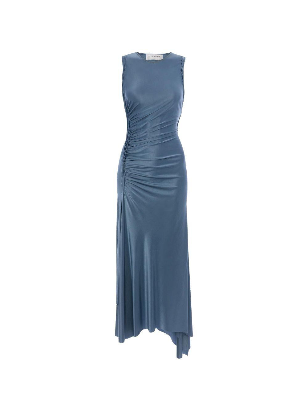 ruched asymmetric midi dress 1126WDR007096A 8234 VICTORIA BECKHAM 