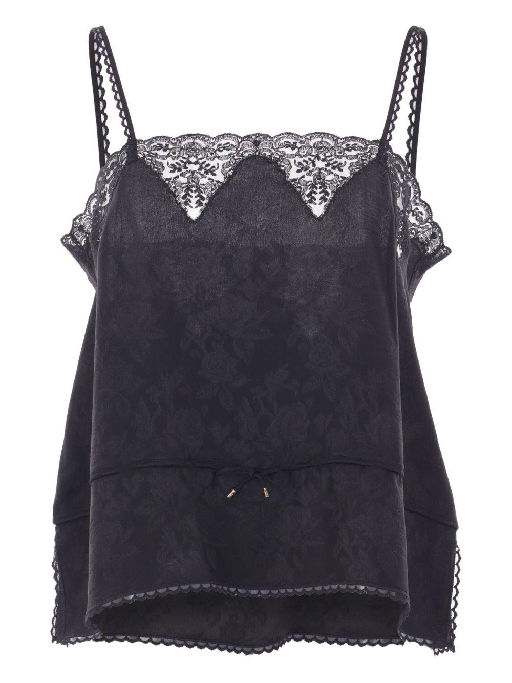 lace-detail v-neck top 25AHT22115 001 CHLOÉ 