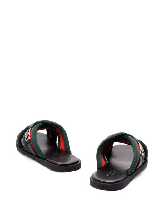 Maverik Web-striped cross-strap sandals 838084 HAAHH8449 GUCCI 