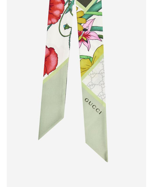 Printed silk twill ribbon 851201 3G0013367 GUCCI 