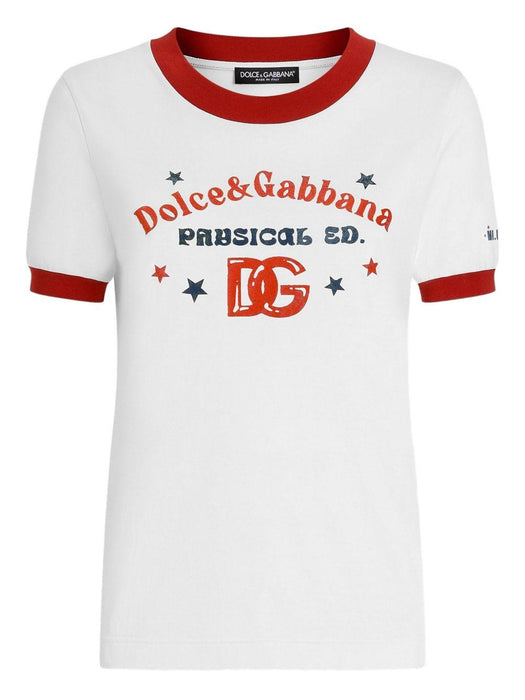 logo-print cotton T-shirt F8N08T GDDNGW0001 DOLCE & GABBANA 