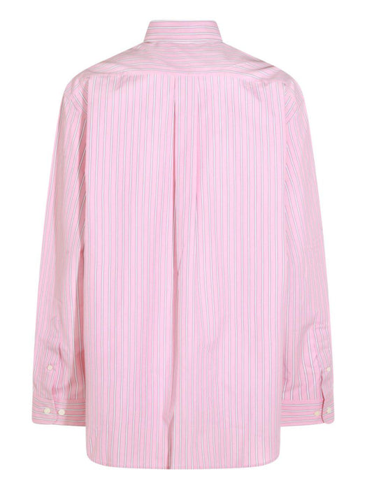 striped-pattern logo-embroidered shirt MK2007 S OOO 180UF0028 MIU MIU 