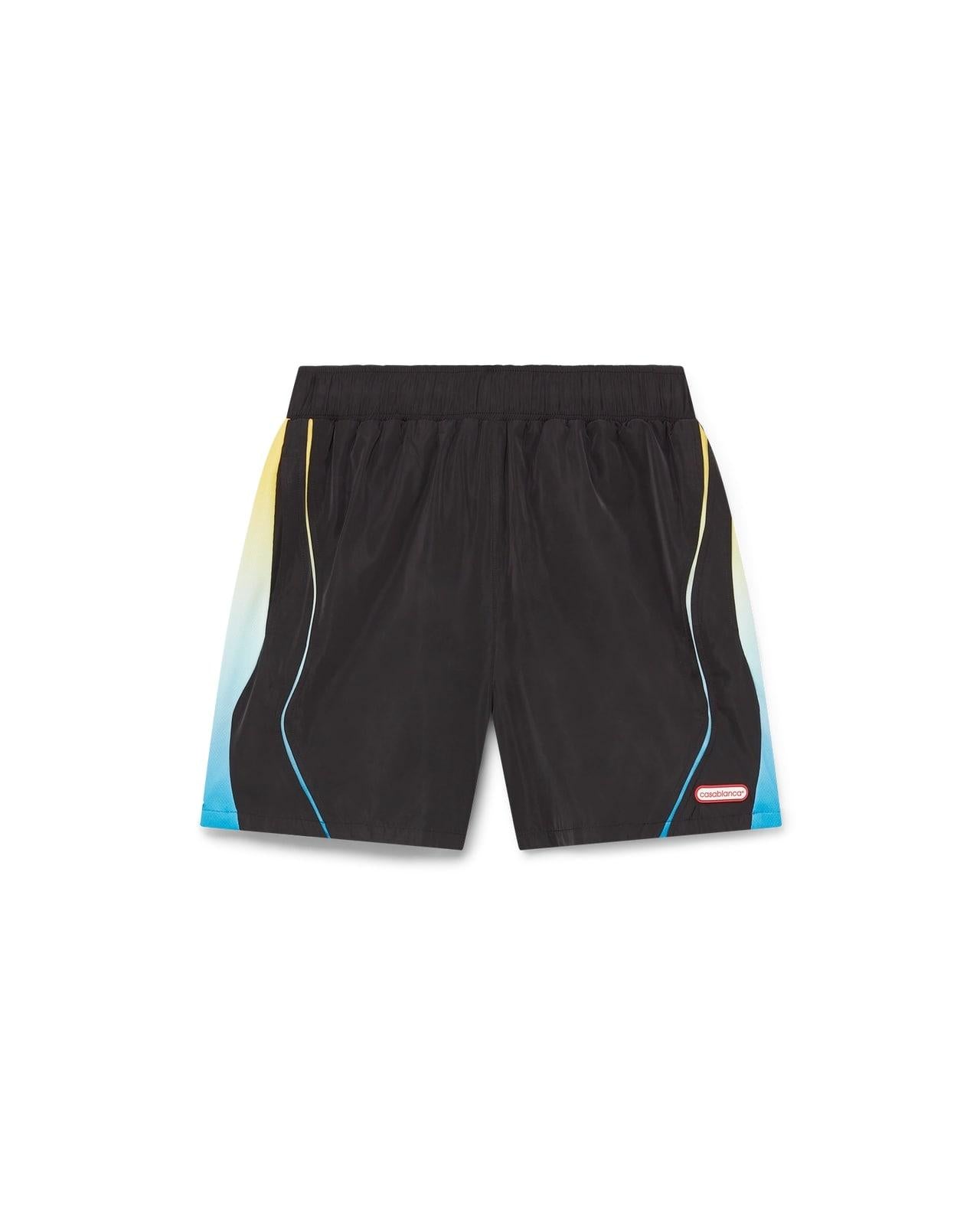 Gradient Football Shorts<BR/> M-AW25-TR-348-01 BLACK GRADIENT CASABLANCA 