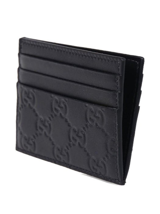 embossed card holder<BR/> 850187 AAFDV1000 GUCCI 