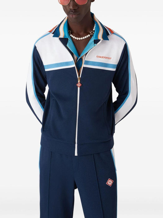 side-stripe track pants MPF25-JTR-192-01 NAVY / WHITE CASABLANCA 