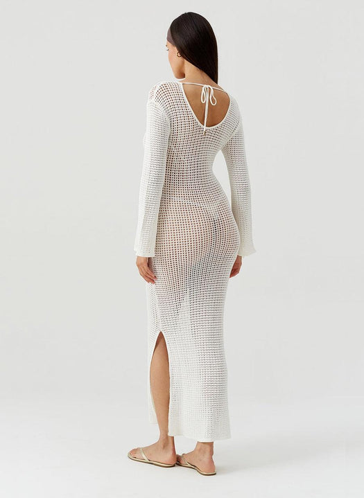Casey White Dress CASEY CR WHT MELISSA ODABASH 