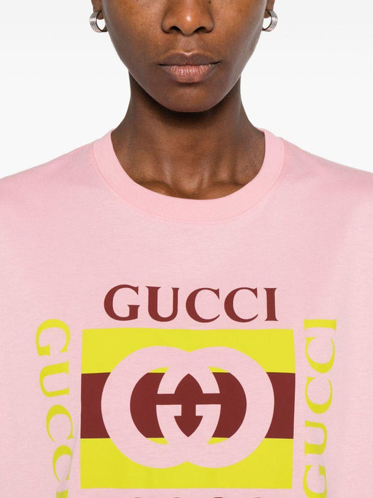 logo-print cotton T-shirt 837959 XJHG95033 GUCCI 