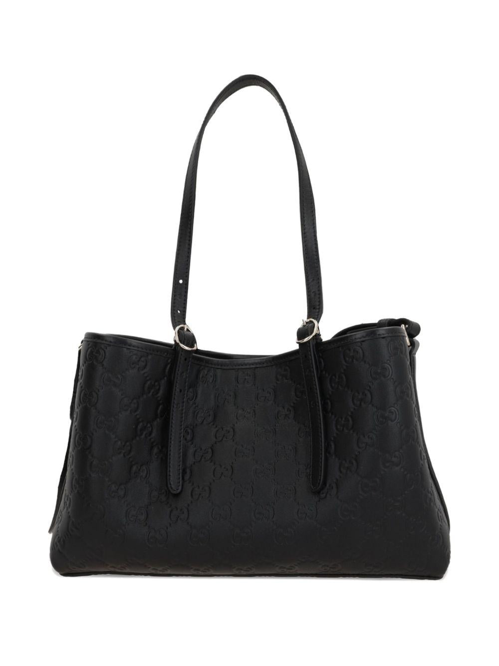 medium GG leather shoulder bag<BR/><BR/> 815214 AAFDV1000 GUCCI 