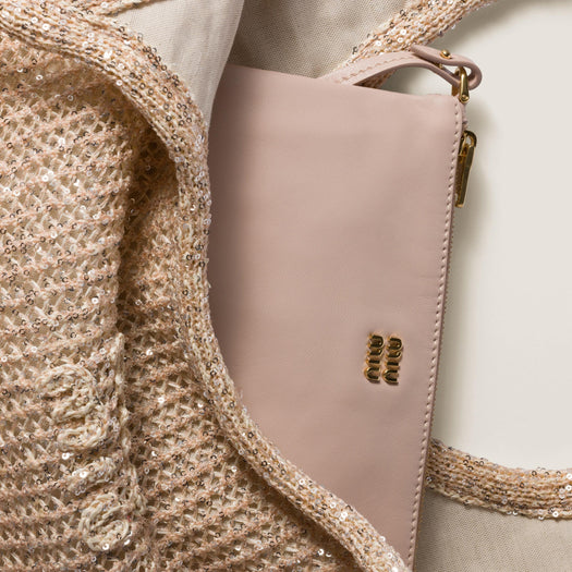 Ivy mesh bag decorated with sequins 5BG231 V OLO ACP8F0236 MIU MIU 