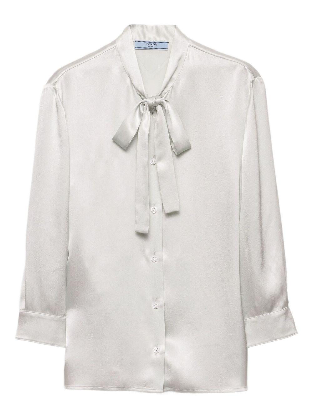 pussy-bow silk shirt P468I S OOO 16MVF064W PRADA 