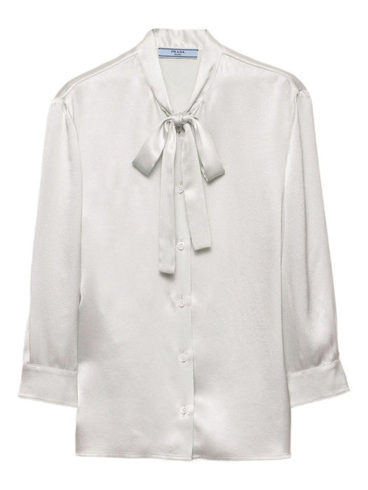 pussy-bow silk shirt P468I S OOO 16MVF064W PRADA 