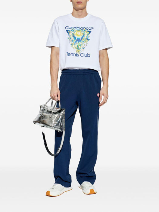 logo-appliqué track pants M-SP26-JTR-192-01 NAVY CASABLANCA 