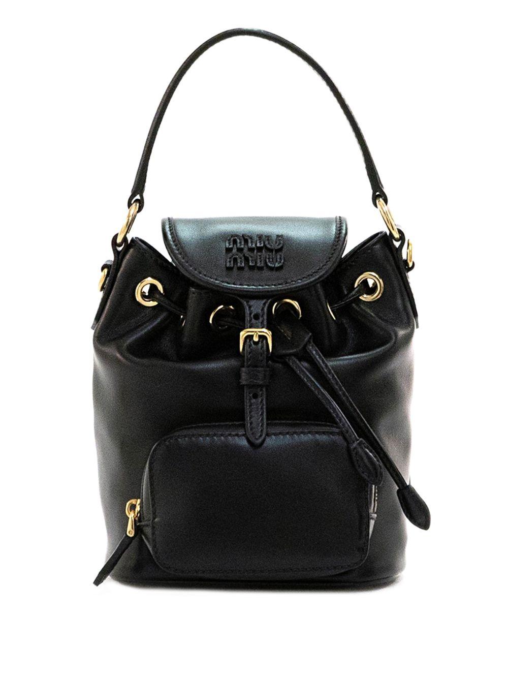pocket mini leather backpack<BR/> 5BZ045 V OOM 2CRWF0002 MIU MIU 