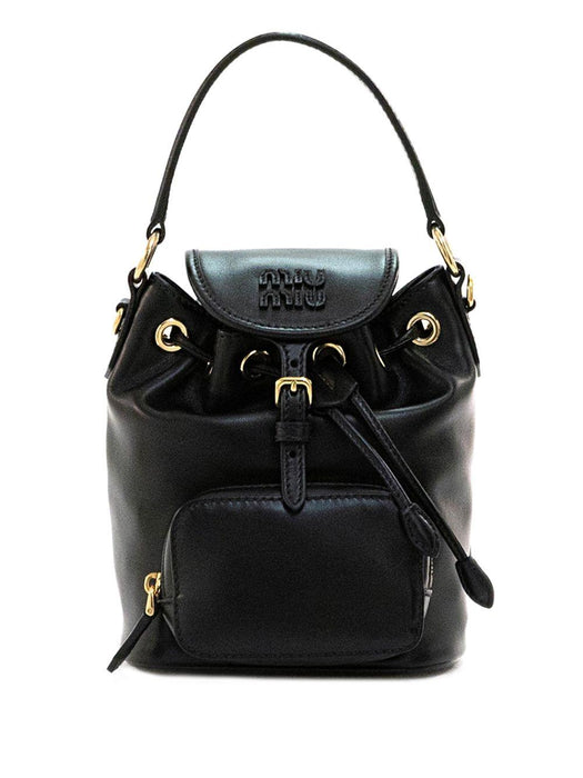 pocket mini leather backpack<BR/> 5BZ045 V OOM 2CRWF0002 MIU MIU 