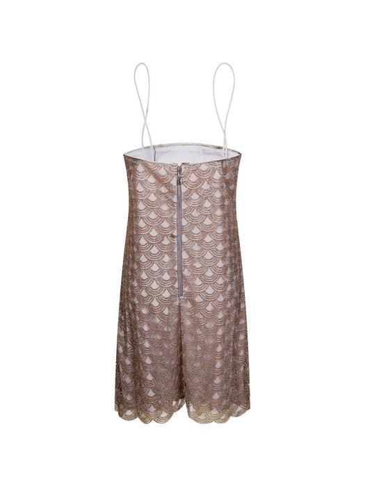 scallop embellished mini dress<BR/><BR/> 1160651256 1256 ROTATE 