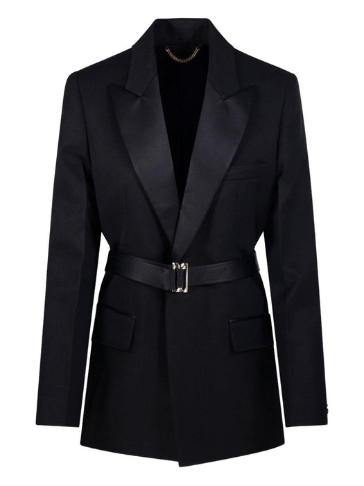 belted peaked-lapel jacket 1126WJK006909C 1 VICTORIA BECKHAM 