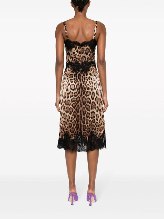 leopard-print satin slip dress F6A5DT FSAXYHY13M DOLCE & GABBANA 