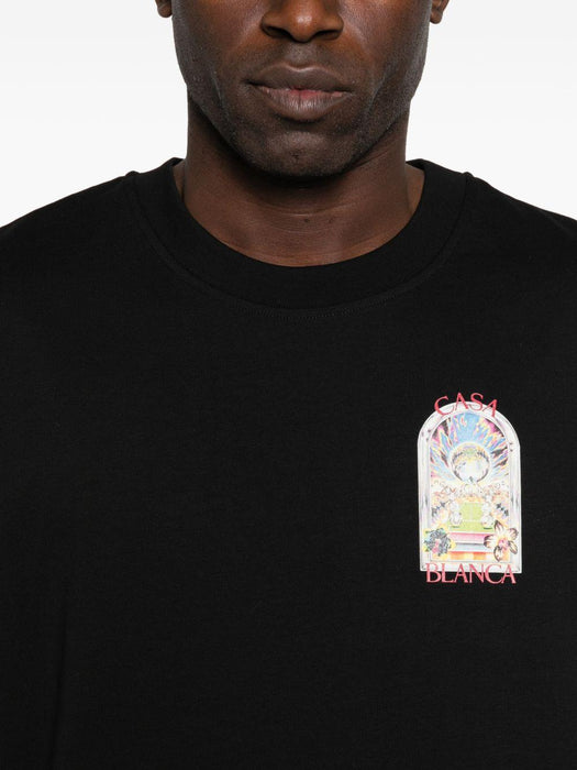 Tennis Landscape graphic-print T-shirt M-SS26-JTS-001-09 TENNIS LANDSCAPE CASABLANCA 