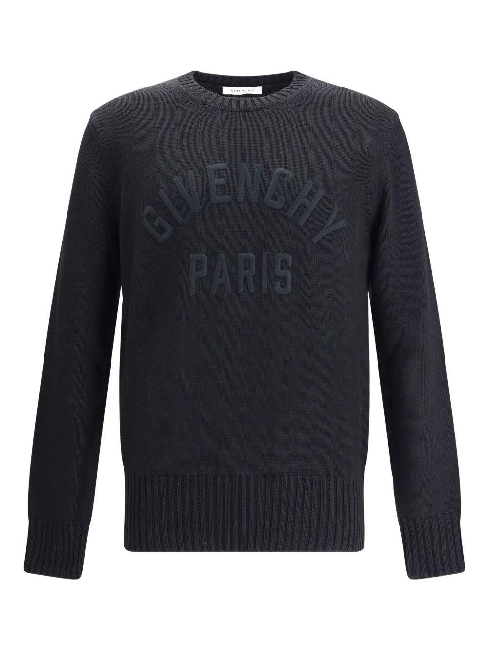 embossed-logo crew-neck sweater BM90W04YNM 001 GIVENCHY 