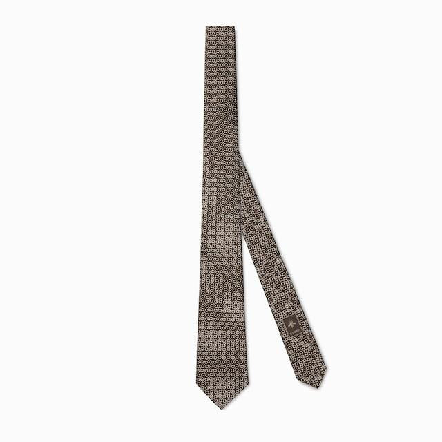Horsebit silk jacquard tie 853370 4E0092465 GUCCI 