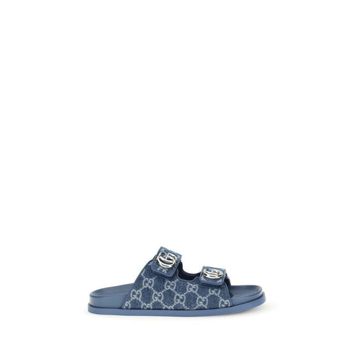 Gucci Blue Cotton Sandals 855390 FAFG64746 GUCCI 