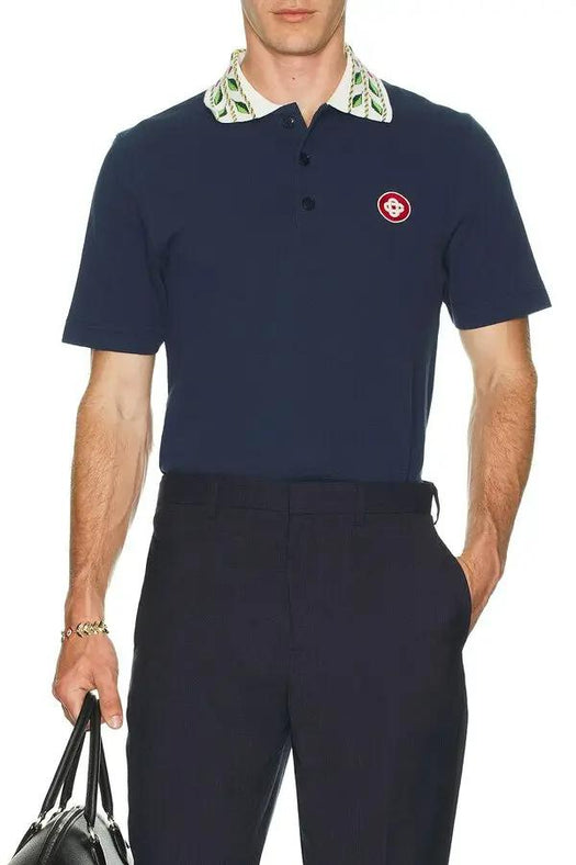 Classic Laurel Pique Polo MPF25-JTP-243-02 NAVY CASABLANCA 