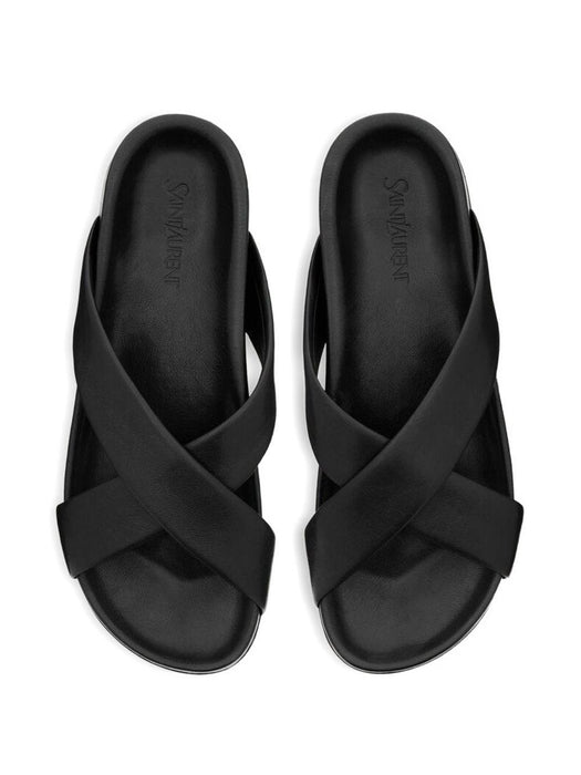 criss-cross leather flat sandals 860982 AAF4C1000 SAINT LAURENT 
