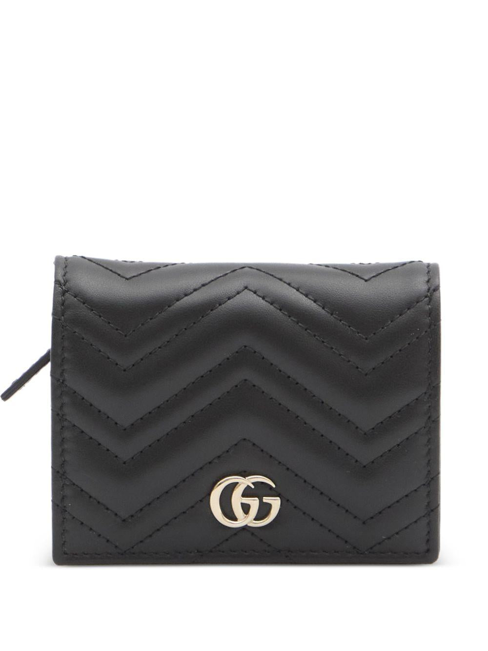 GG Marmont chevron leather walletblack 466492 AAET81000 GUCCI 