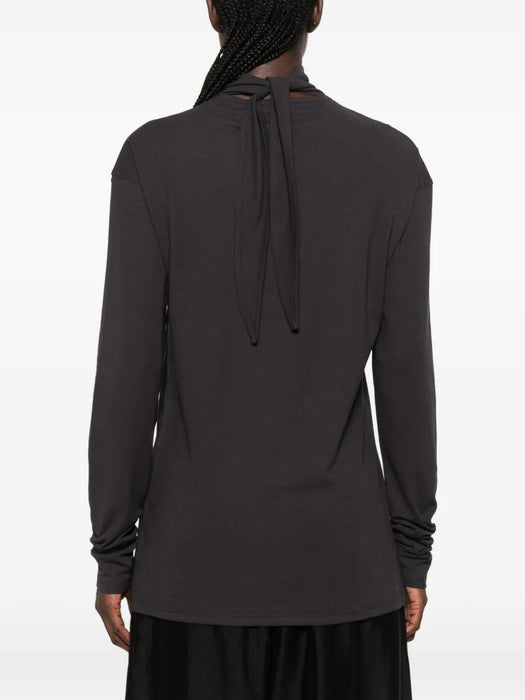Tie-fastening T-shirt TS0049 LJ1025 BASALT GY006 LEMAIRE 