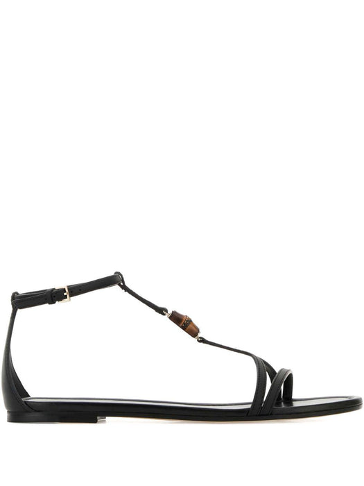 bamboo-detail leather sandals 832417 US0001000 GUCCI 