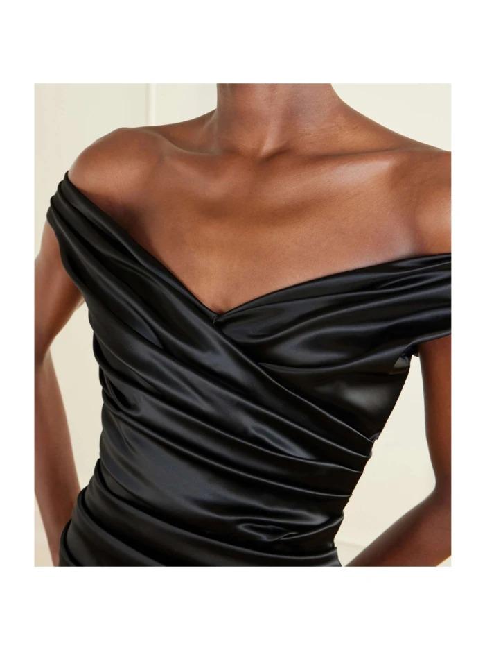 Off-shoulder pleated dress F612RT FURADN0000 DOLCE & GABBANA 