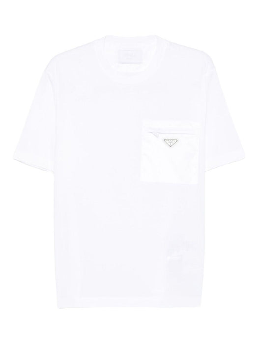 Re-Nylon Triangle-logo T-shirt UJN661 S 221 11CKF0009 PRADA 