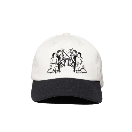 SEESAW KIDS 6-PANEL HAT 10-0539 CREAM / BLACK ENFANTS RICHES DÉPRIMÉS 