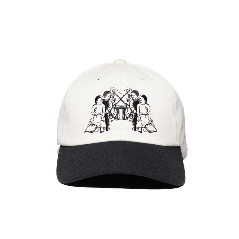SEESAW KIDS 6-PANEL HAT 10-0539 CREAM / BLACK ENFANTS RICHES DÉPRIMÉS 