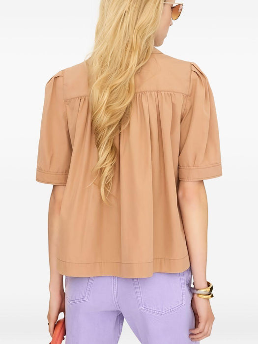 Short-sleeve shirt in cotton poplin 26UHT89144 26U CHLOÉ 