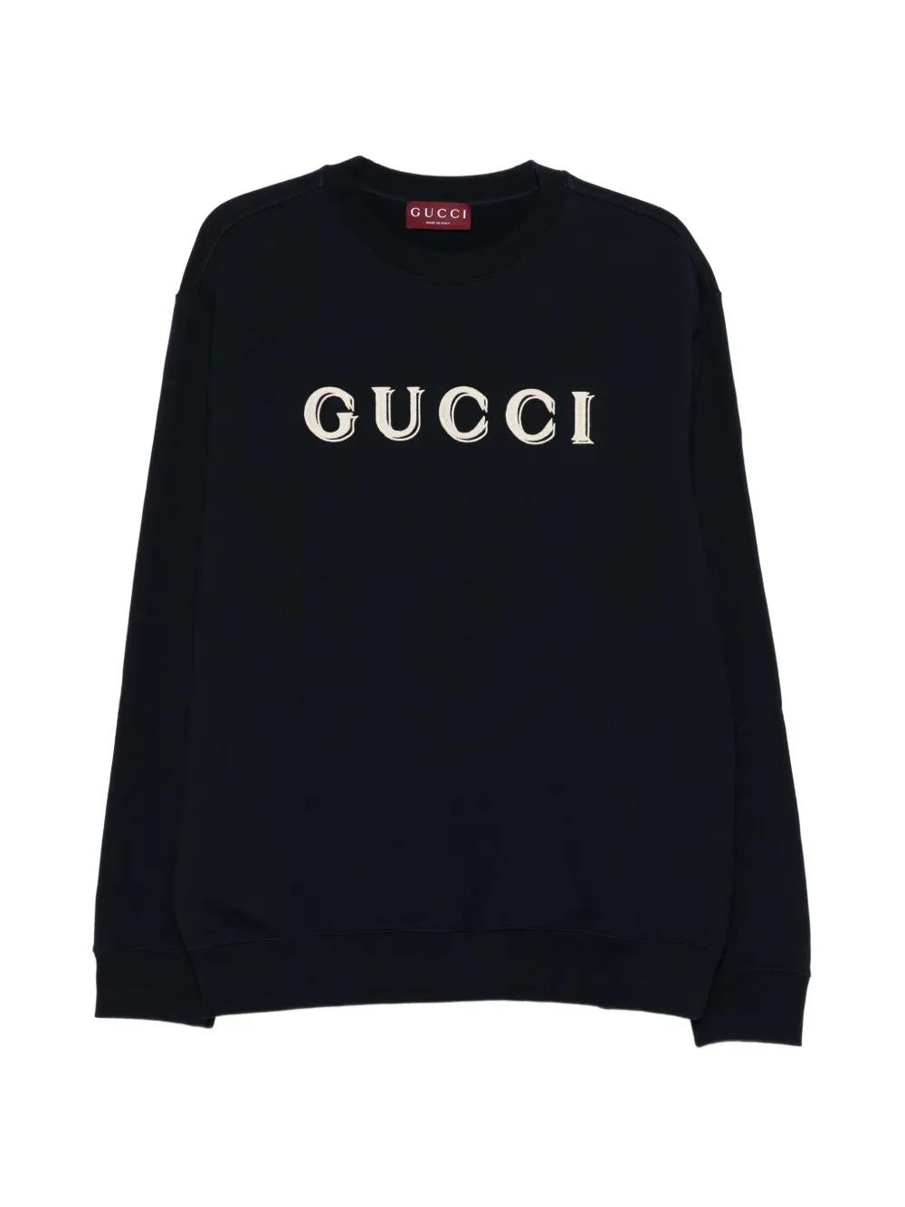 Cotton jersey sweatshirt with embroidery 854224 XJHNA4794 GUCCI 