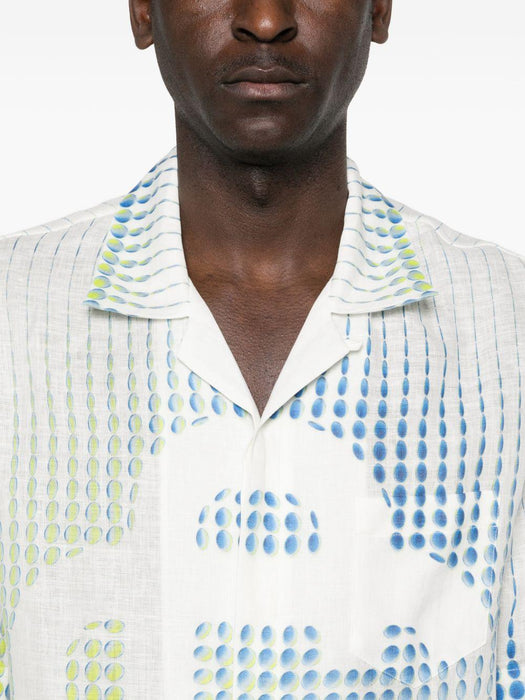 dots cuban-collar graphic shirt M-SP26-SH-003-05 DOTS CASABLANCA 