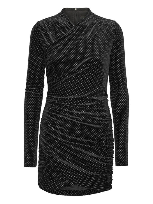 long-sleeve velvet mini dress 114914100 100 ROTATE 