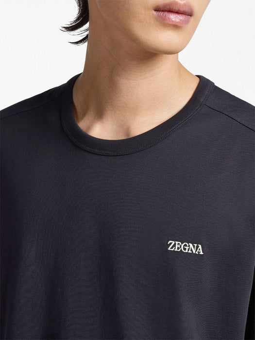logo-embroidered cotton T-shirt E7360A5 B760B09 ZEGNA 