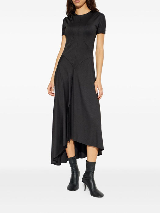 asymmetric-hem midi dress 1126JDR006982A 1 VICTORIA BECKHAM 