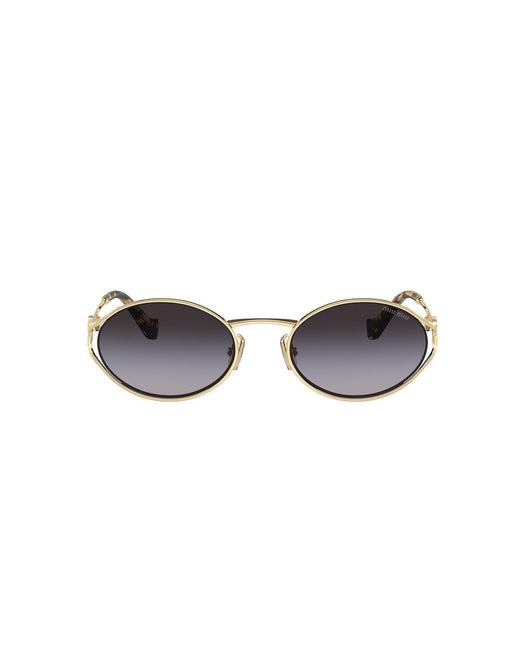 MU 52YS OVAL-SHAPE SUNGLASSES<BR/> 400-MU 52YS ZVN5D1 54  MIU MIU 