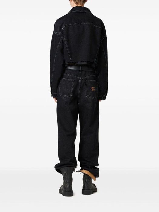 logo-patch denim jacket GWB158 S 231 17OLF0002 MIU MIU 