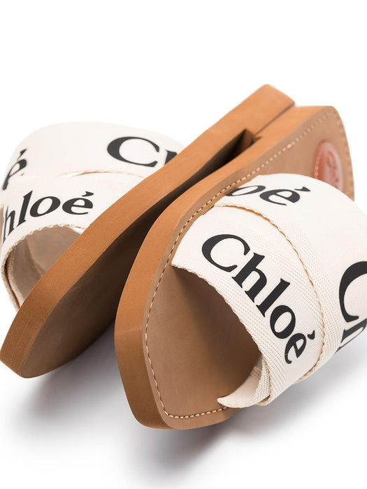 Woody logo-detail sandals C22U188Z3 101 CHLOÉ 
