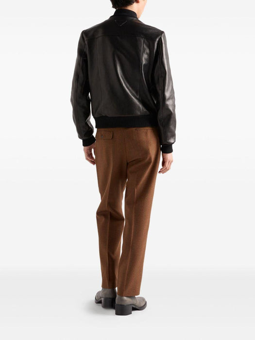 leather bomber jacket UPW580 S OOO 17UAF0002 PRADA 