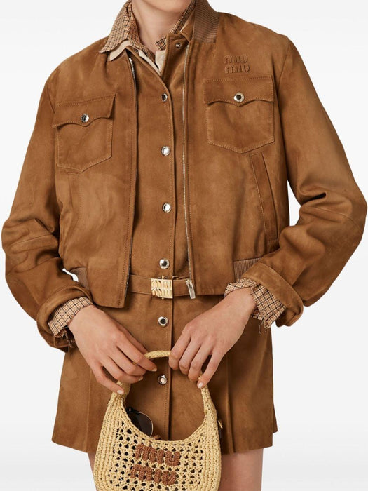 suede nappa leather jacket MPV900 S OOO 104RF0418 MIU MIU 