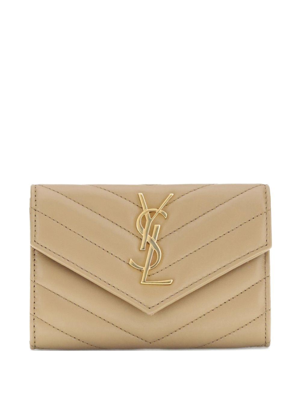 chevron-quilted leather wallet 414404 AAA442357 SAINT LAURENT 