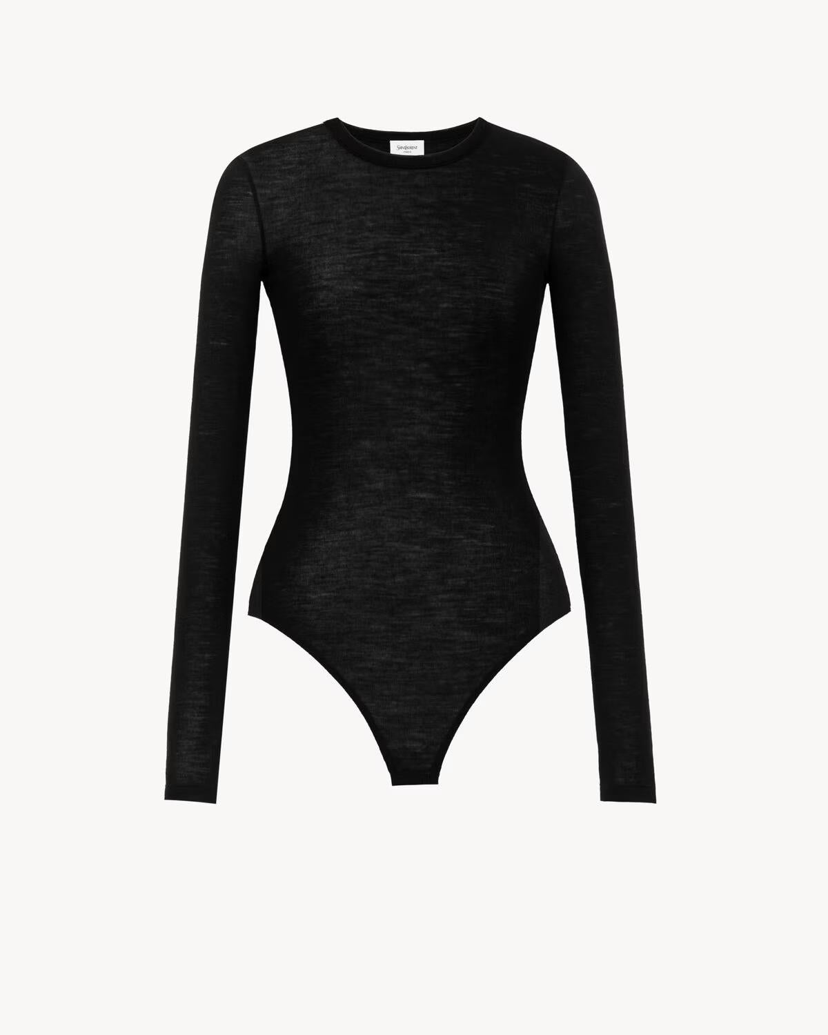 crewneck bodysuit in wool jersey<BR/><BR/><BR/><BR/><BR/><BR/><BR/><BR/><BR/><BR/><BR/><BR/><BR/><BR/> 841941 Y37ZV1000 SAINT LAURENT 