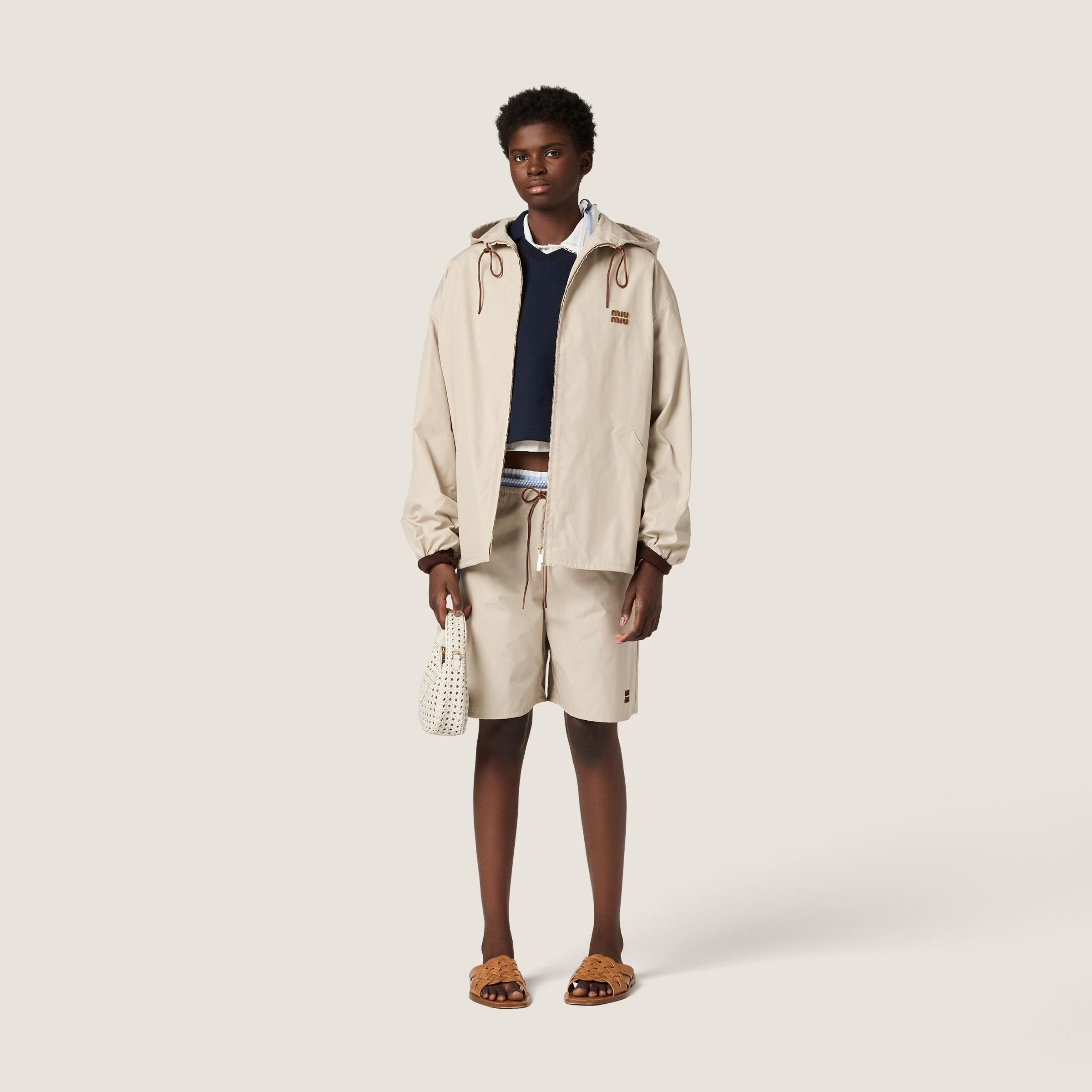 Single-breasted Panama cotton caban jacket MQ0002 S OOO 12NSF0A08 MIU MIU 